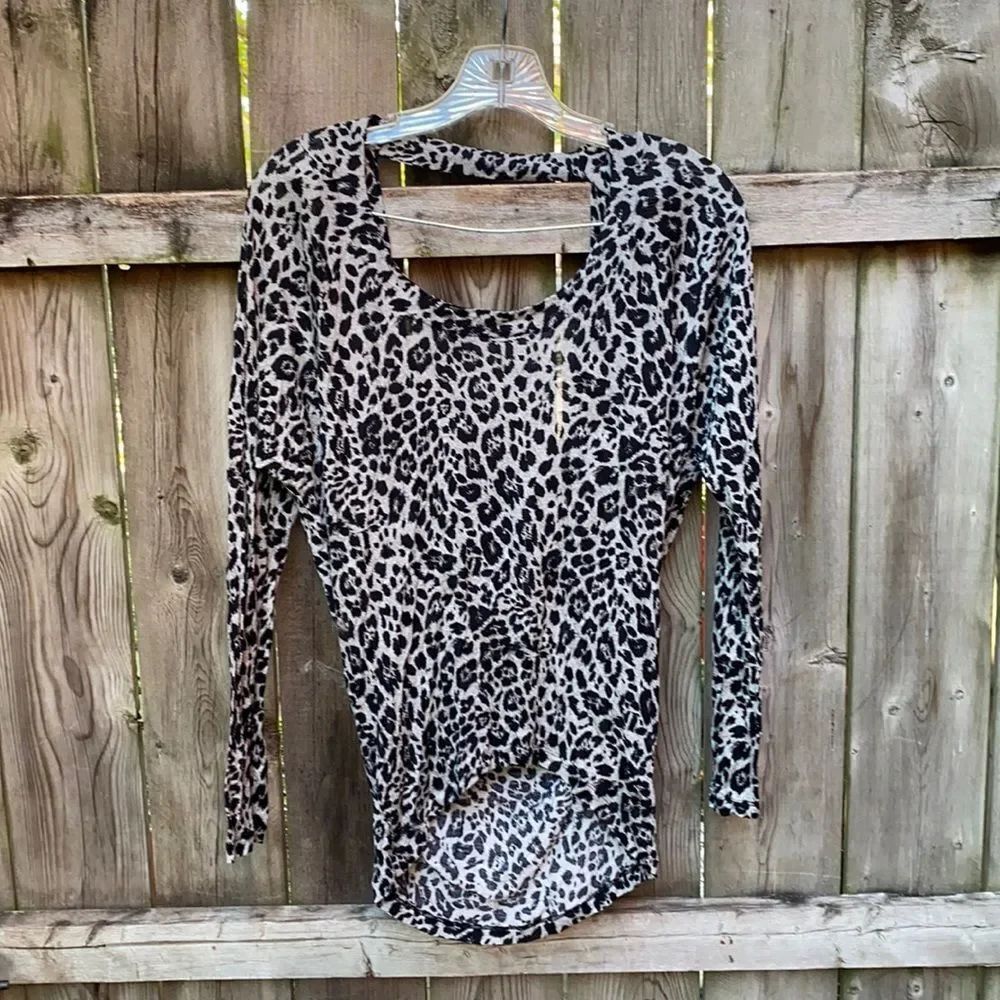 Express Leopard Drape top sz. XS